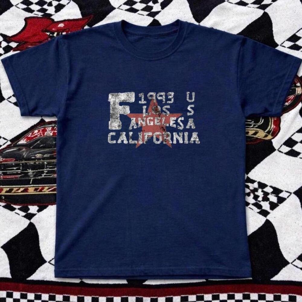 Gildan Men Navy T-Shirt, Navy Blue Los Angeles California Graphic Tee